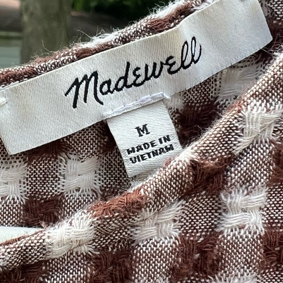 Madewell Gingham Peplum Top - Picture 5 of 6